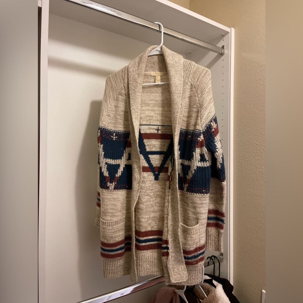 Brown & Blue Cardigan